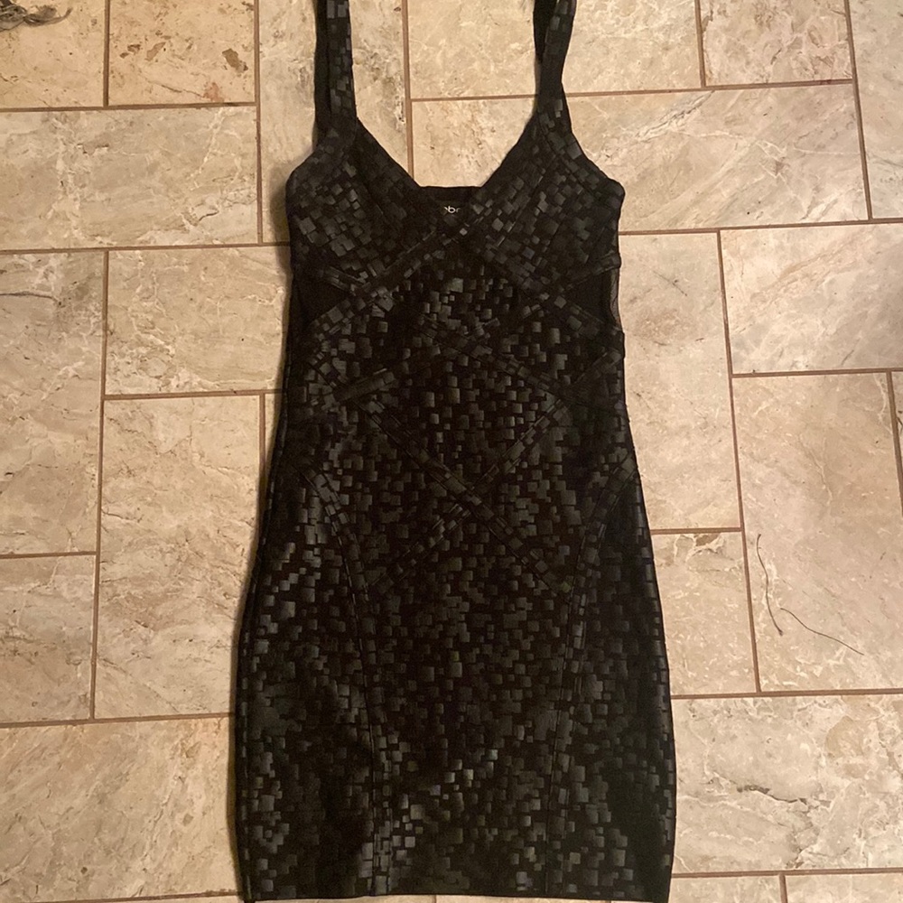 BeBe bandage dress leather
